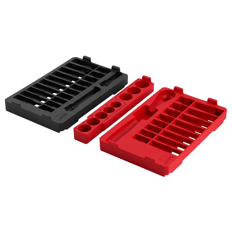 Milwaukee 48-22-9487T 47 Pc 1/2" Drive Sae/Metric Ratchet/Sockets Packout Trays 1