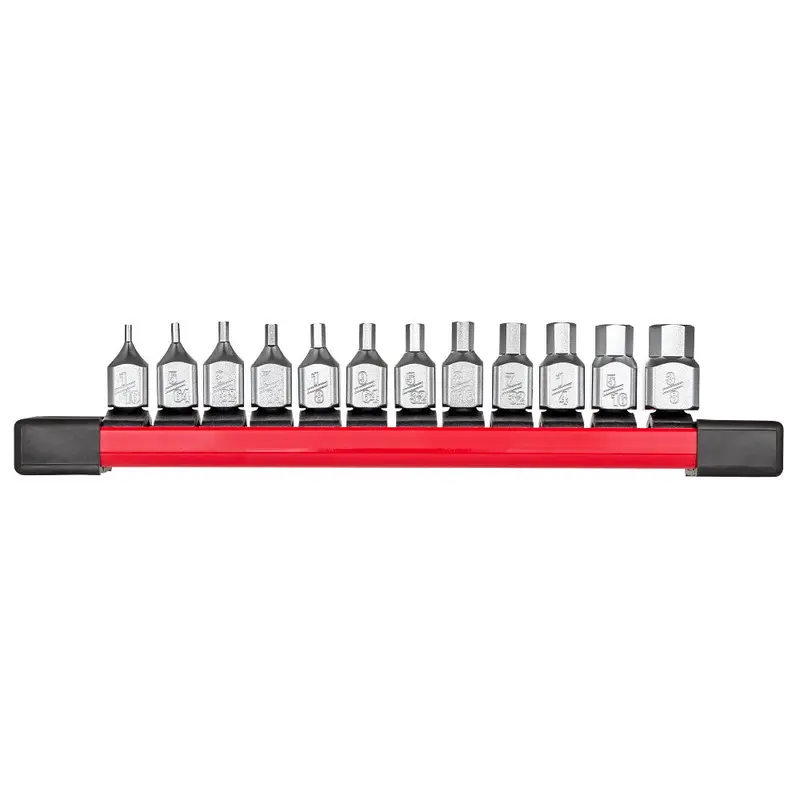 Milwaukee 48-22-9544 1/4" Drive Low-Profile Hex Bit Socket Set - Sae - 12 Pc 1