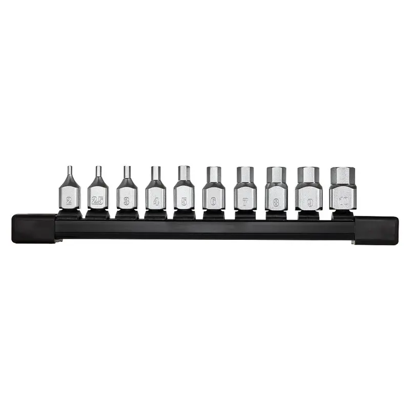 Milwaukee 48-22-9545 1/4" Drive Low-Profile Hex Bit Socket Set - Metric - 10 Pc 1