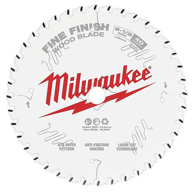 Milwaukee 48-40-0622 6-1/2-Inch 40-Tpi Carbide Fine Finish Circular Saw Blade 1