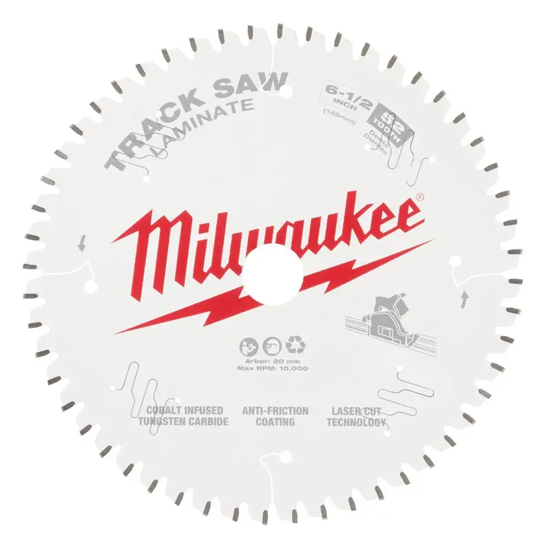 Milwaukee 48-40-0643 6-1/2" 52T Anti Friction Laminate Track Saw Blade 1