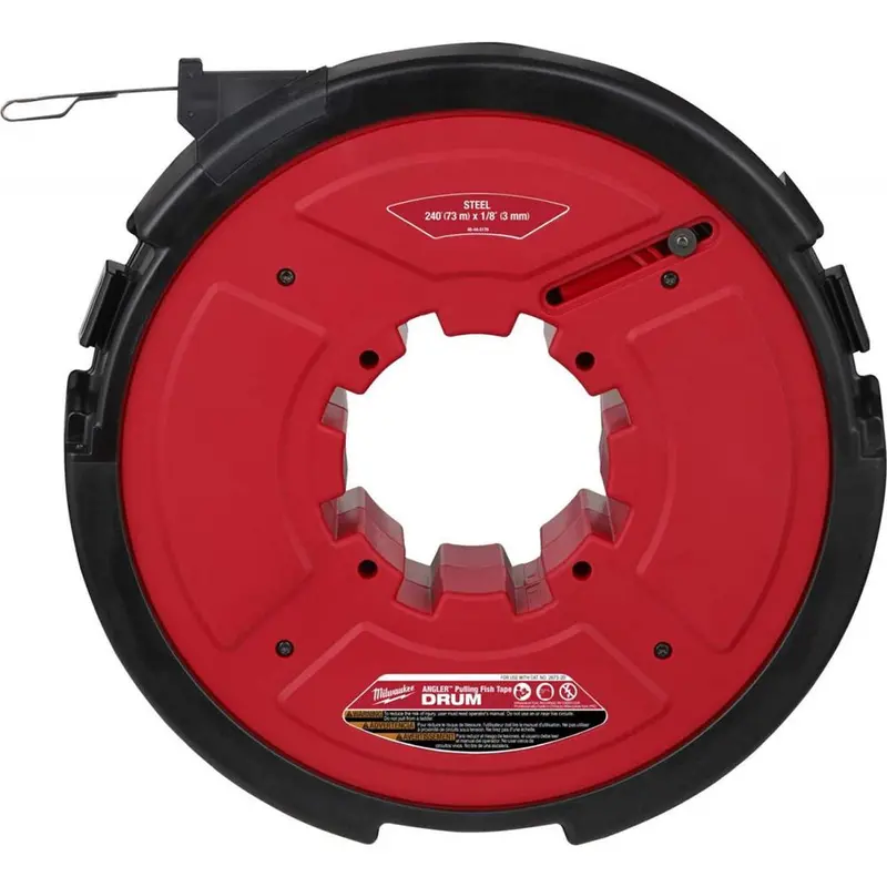 Milwaukee 48-44-5178 M18 Fuel 18V Angler 240' X 1/8" Steel Pulling Fish Tape 1