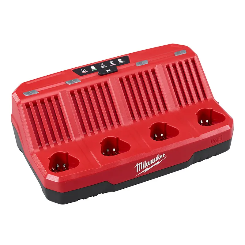 Milwaukee 48-59-1204 M12 12V Redlink 4-Bay Skip Button Battery Charger 1