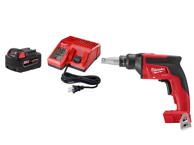 Milwaukee 48-59-1850Dry M18 18V Redlithium Xc5.0 Starter Kit W/ Drywall Gun 1