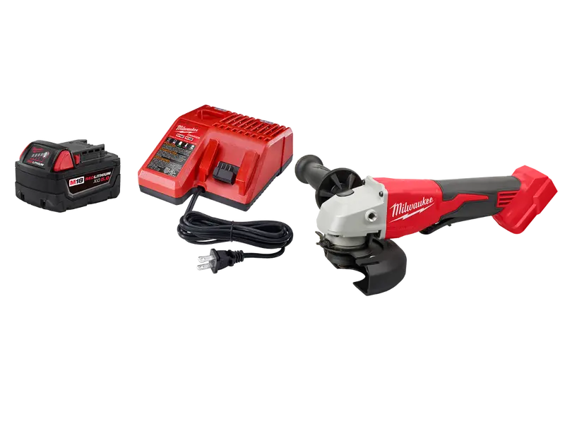 Milwaukee 48-59-1850Gr M18 18V Redlithium Xc5.0 Starter Kit W/ Grinder 1