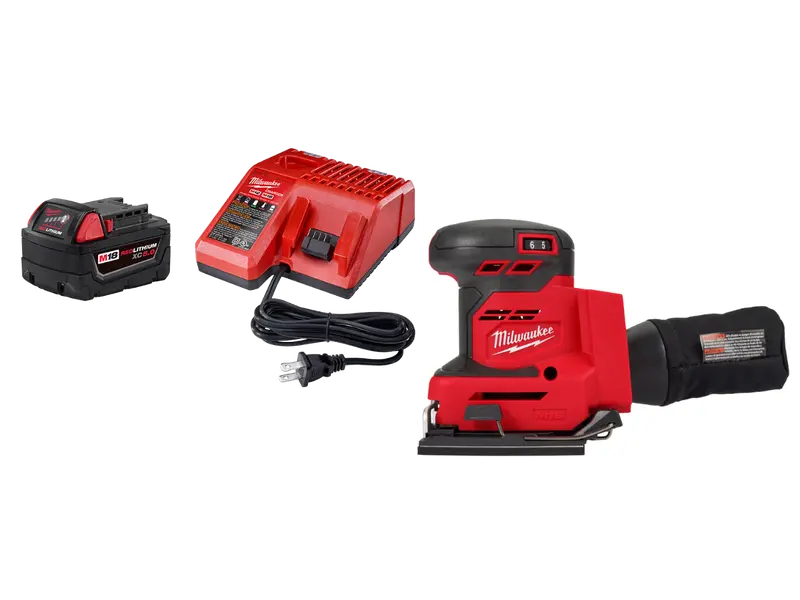 Milwaukee 48-59-1850Ssr M18 18V Redlithium Xc5.0 Starter Kit W/ Square Sander 1