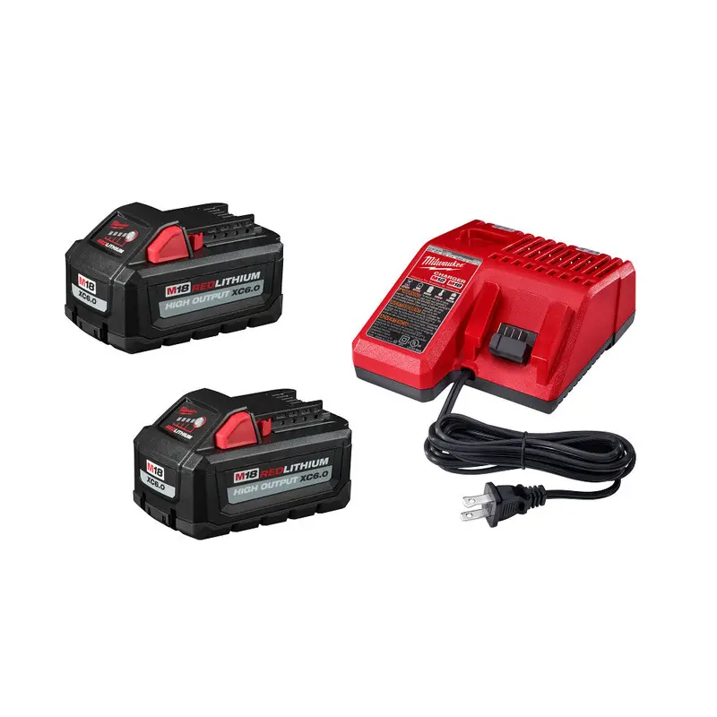 Milwaukee 48-59-1862S M18 Redlithium High Output Xc6.0 Battery Starter Kit -2 Pk 1