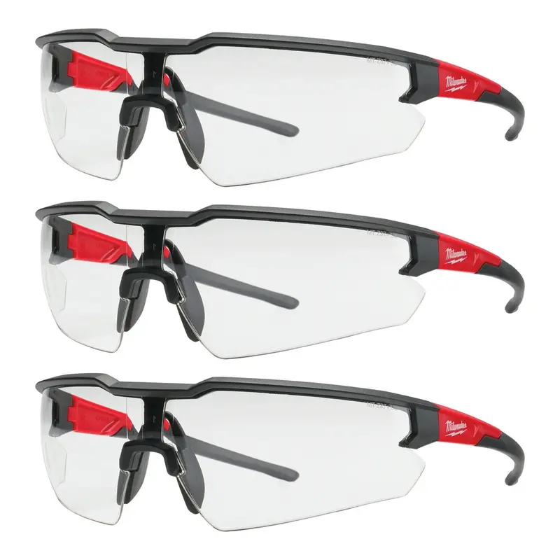 Milwaukee 48-73-2052 Safety Glasses Clear Anti-Scratch Lenses - 3 Pk 1