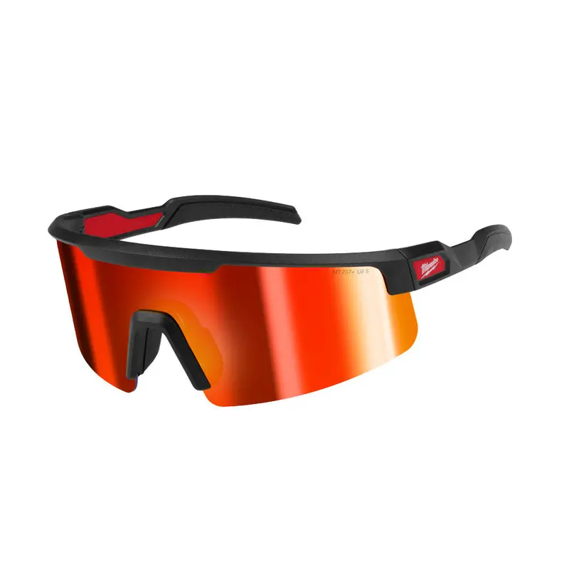 Milwaukee 48-73-2506 Wrap Around Safety Glasses Red Mirrored Anti-Scratch Lens 1