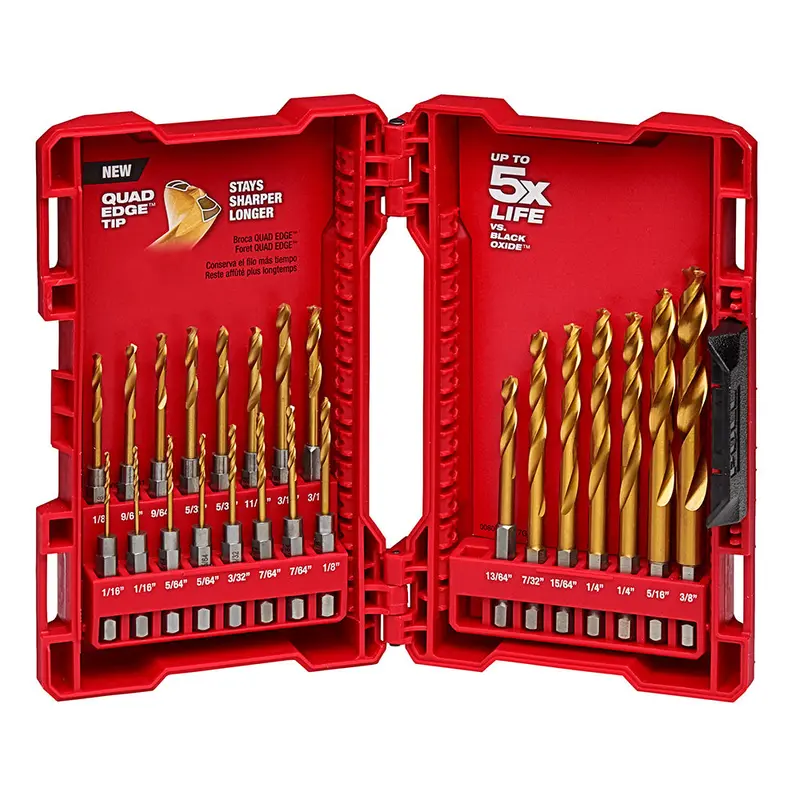 Milwaukee 48-89-4631 Shockwave Red Helix Titanium Drill Bit Set - 23 Pc 1