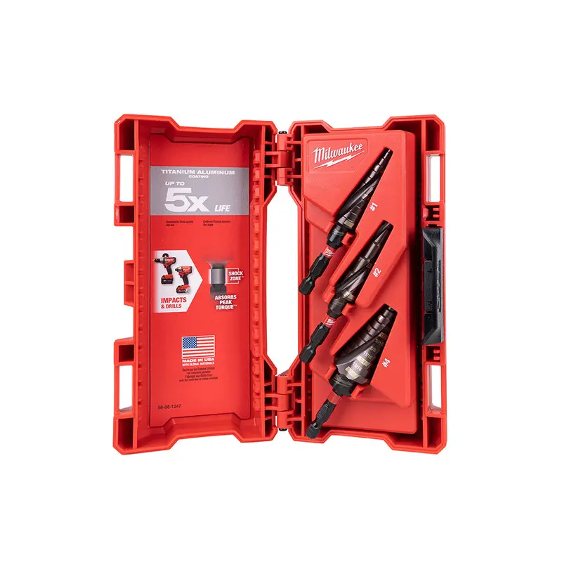 Milwaukee 48-89-9257 Titanium Shockwave Impact Duty Step Bit Kit 3 Piece 1