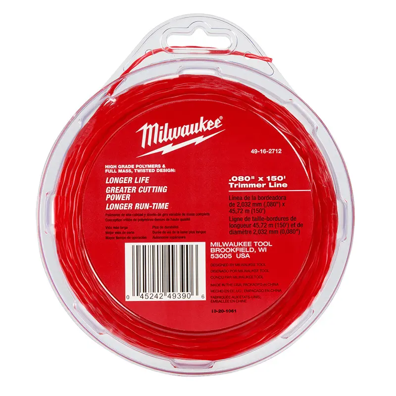 Milwaukee 49-16-2712 .080-Inch X 150-Foot Twisted Polymer Trimmer Line 1