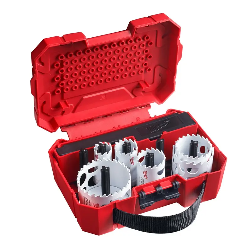 Milwaukee 49-22-3084 10 Pc Hole Dozer W/Carbide Teeth Hole Saw Electrician's Kit 1
