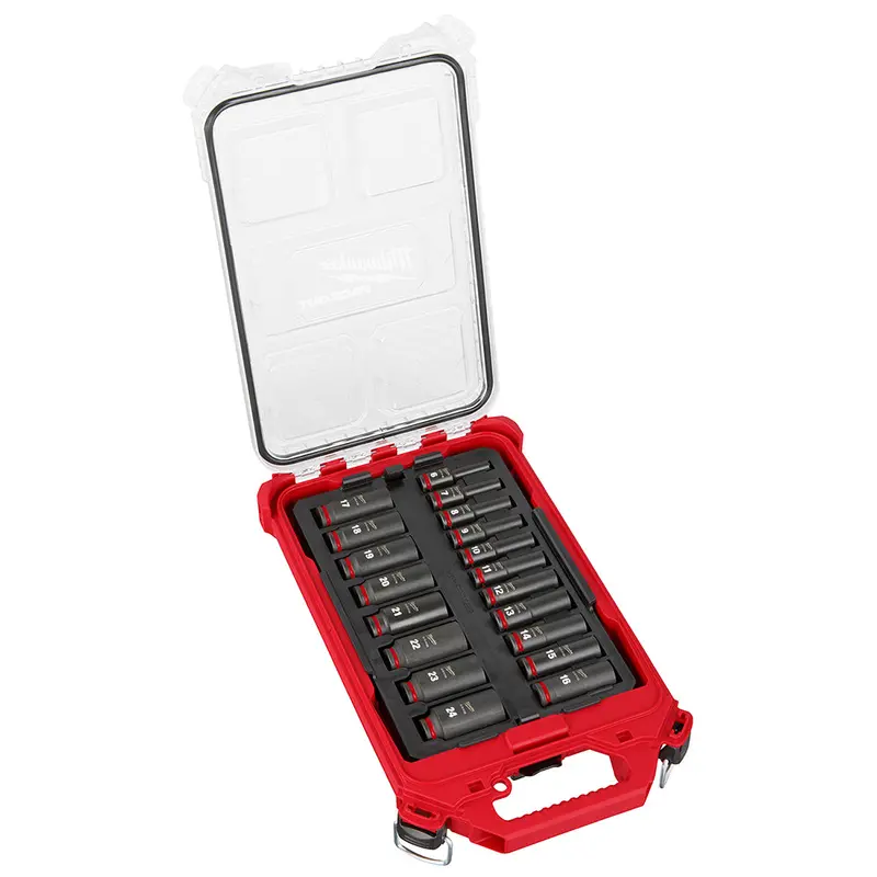 Milwaukee 49-66-6801 Shockwave 3/8” Impact Duty Socket Mm Packout Set - 19 Pc 1
