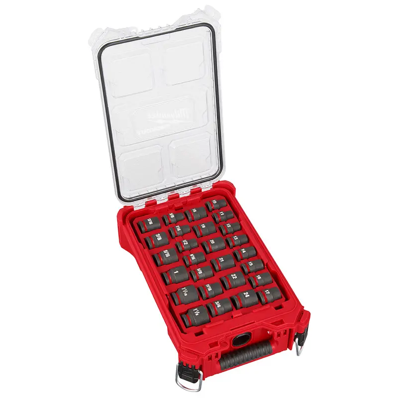 Milwaukee 49-66-6804 Shockwave 1/2” Impact Duty Socket Mm Packout Set - 27 Pc 1