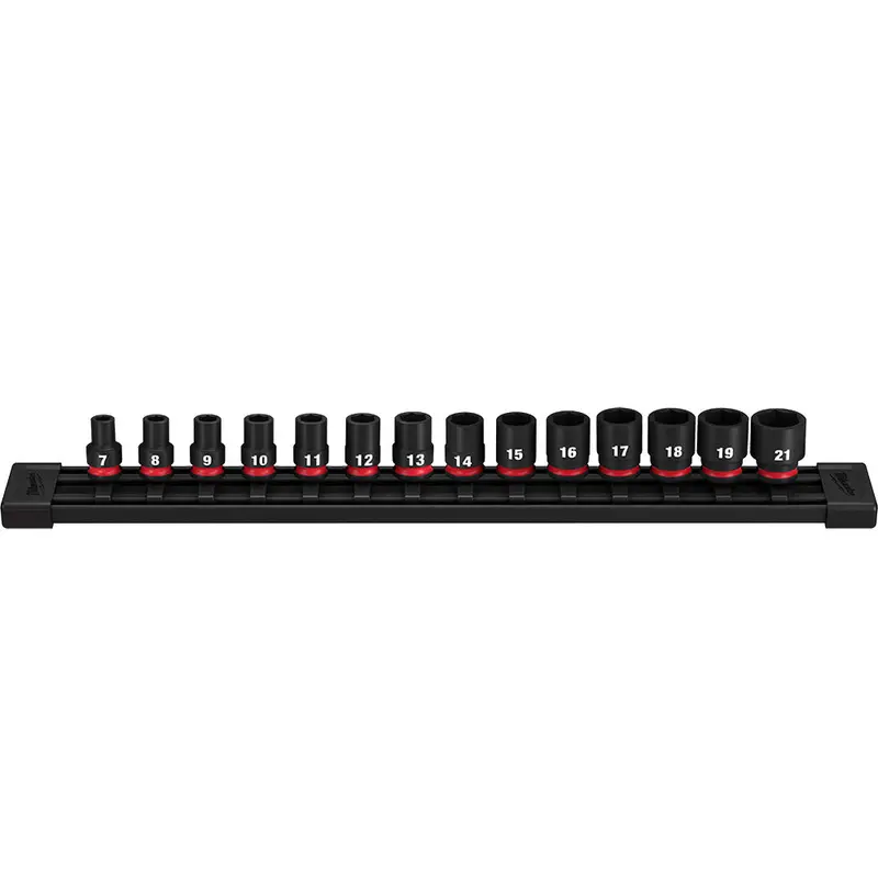 Milwaukee 49-66-7007 3/8" Drive Metric Standard Impact Socket Set - 14 Pc 1