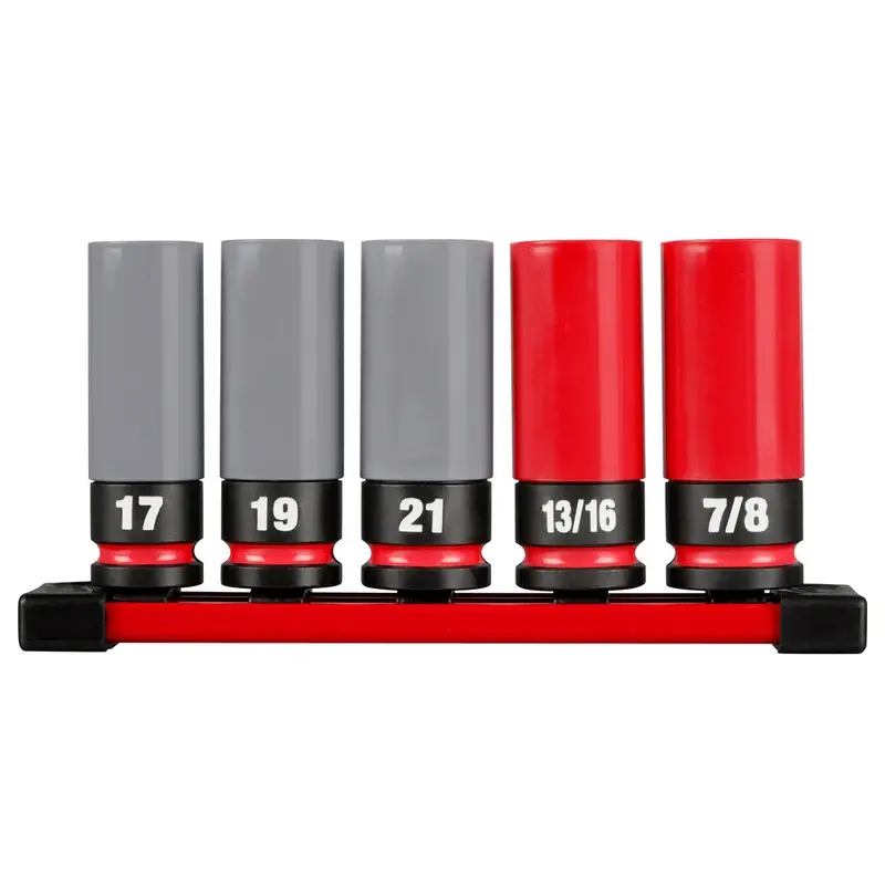 Milwaukee 49-66-7831 Shockwave 1/2" Sae/Metric Lug Nut Wheel Socket Set - 5 Pc 1