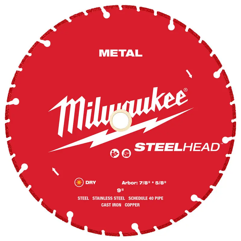Milwaukee 49-93-7825 9" Steelhead Metal Cutting Diamond Blade Durable Cut 1