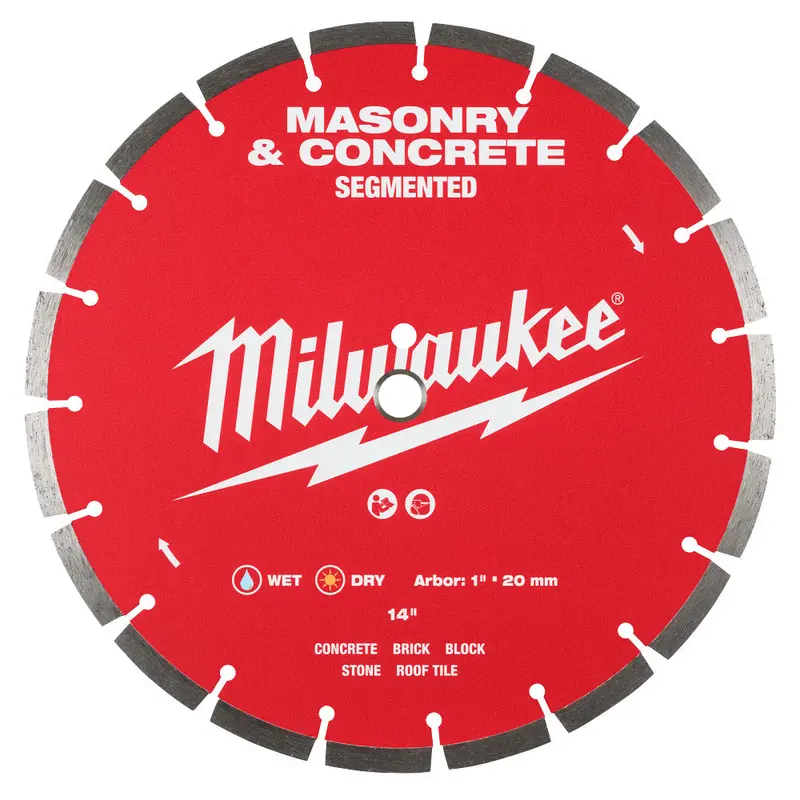 Milwaukee 49-93-9314 14" Segmented Masonry/Concrete Diamond Blade 1