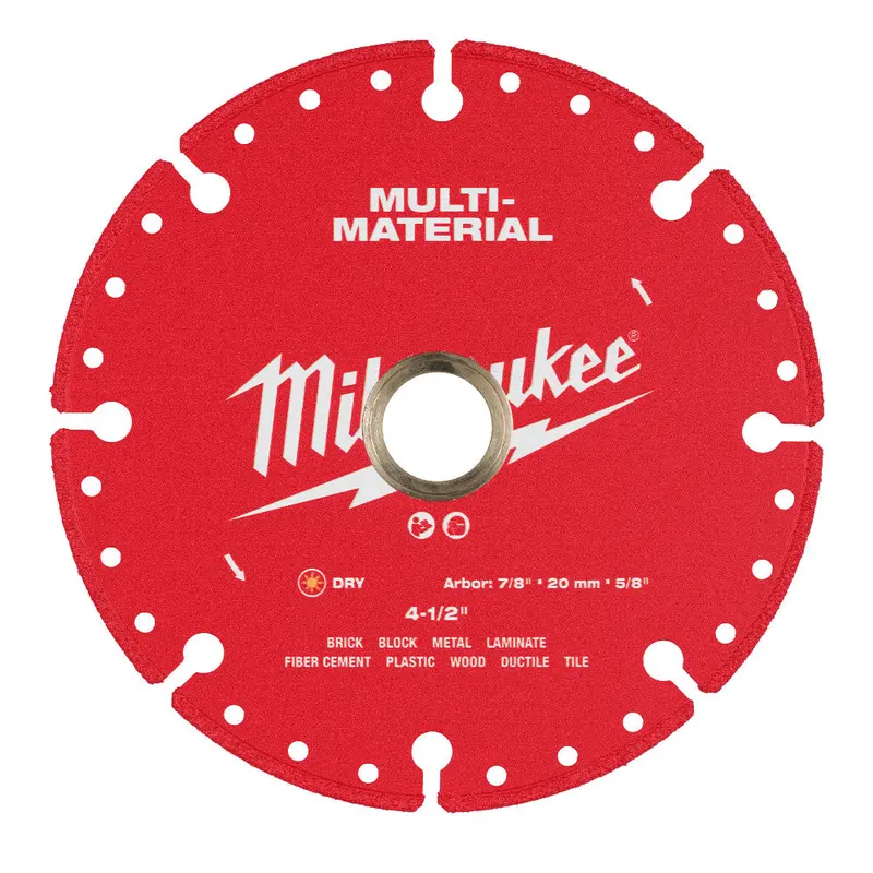 Milwaukee 49-93-9604 4.5" Multi-Material Diamond Blade W/ Vented Segment 1