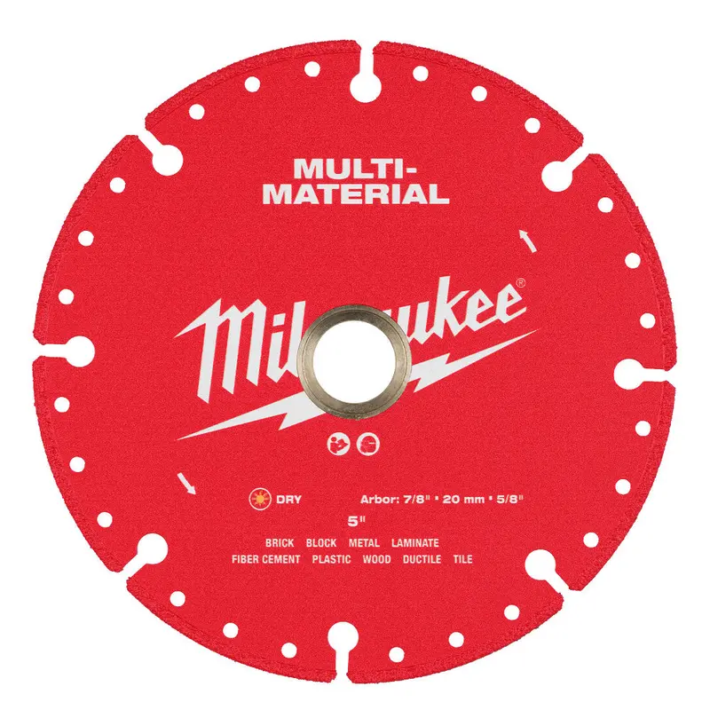 Milwaukee 49-93-9605 5" Multi-Material Diamond Blade W/ Vented Segment 1