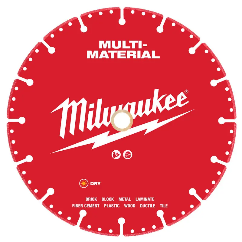 Milwaukee 49-93-9609 9" Multi-Material Diamond Blade W/ Vented Segment 1