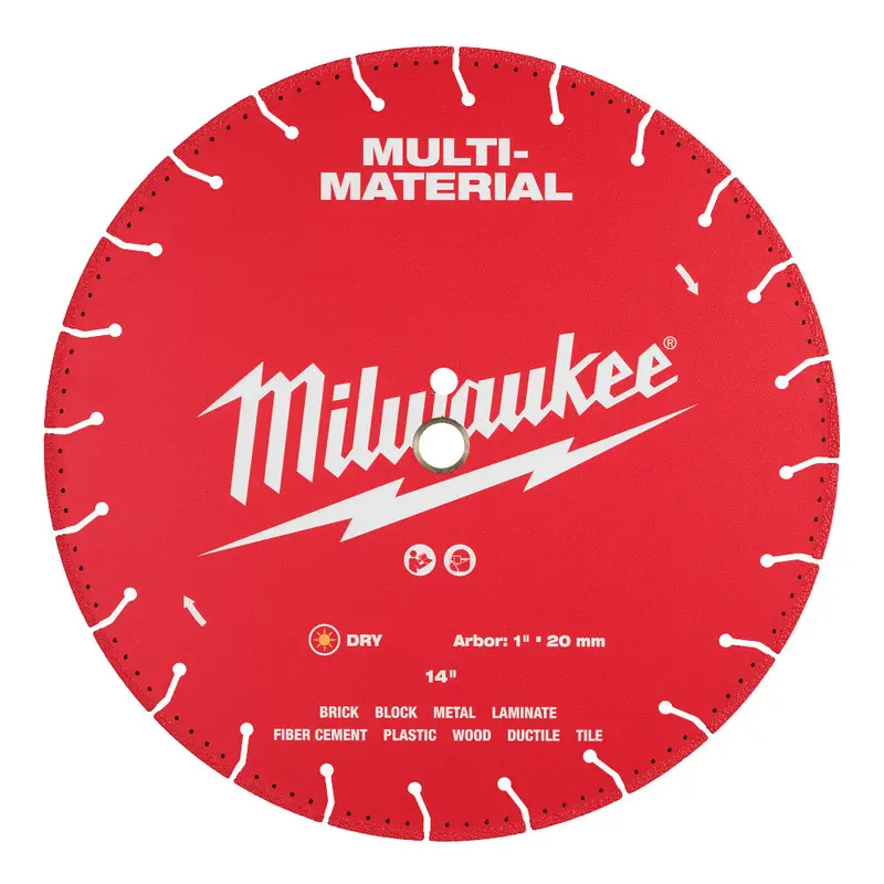 Milwaukee 49-93-9614 14" Multi-Material Diamond Blade W/ Vented Segments 1