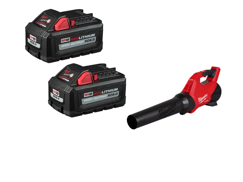 Milwaukee M18 Blower W/ Redlithium High Output Xc6.0 Battery - 2 Pk 1
