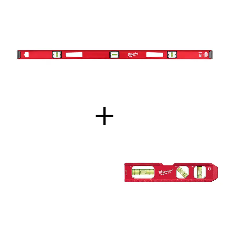 Milwaukee Mlibm48 48" Magnetic I-Beam Level / Billet Torpedo Level 1
