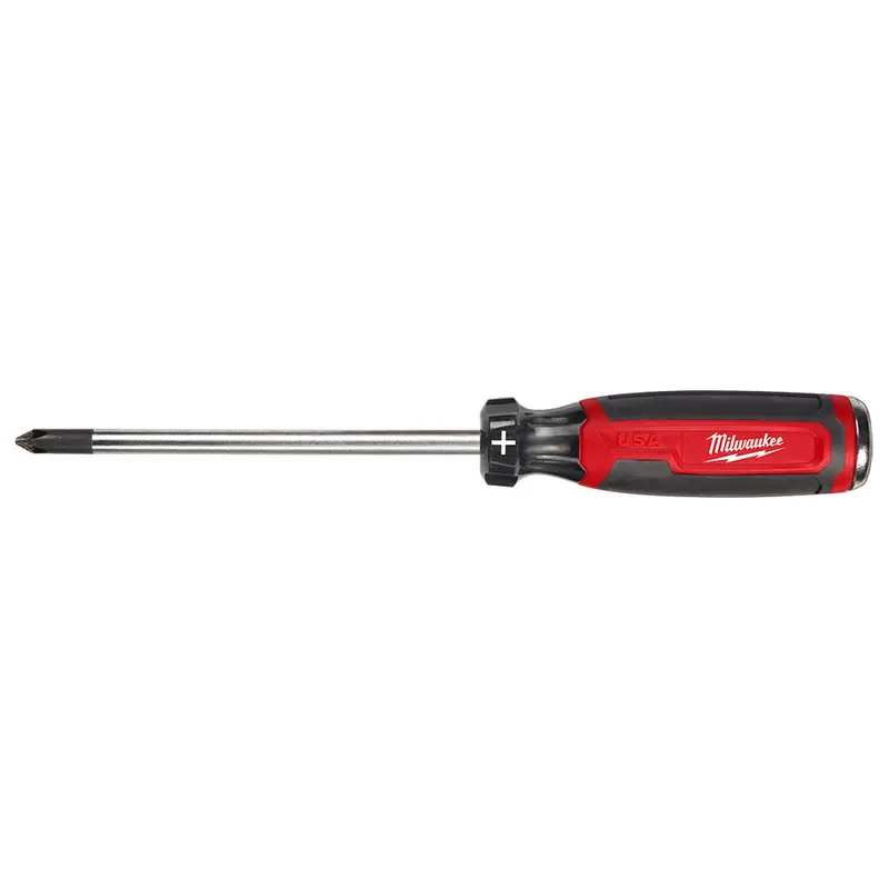 Milwaukee Mt205 #2 6" Cushion Grip Phillips Demolition Screwdriver - Made In Usa 1
