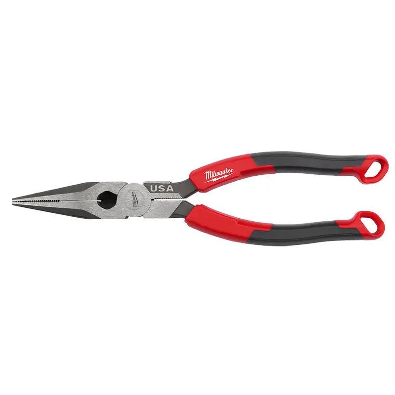 Milwaukee Mt555 8" Long Nose Comfort Grip Pliers - Made In Usa 1