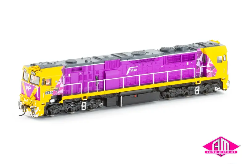 N Class Locomotive V/Line Ptv Purple/Yellow 'Rural City Of Wodonga' N452 (N-26) Ho Scale 1