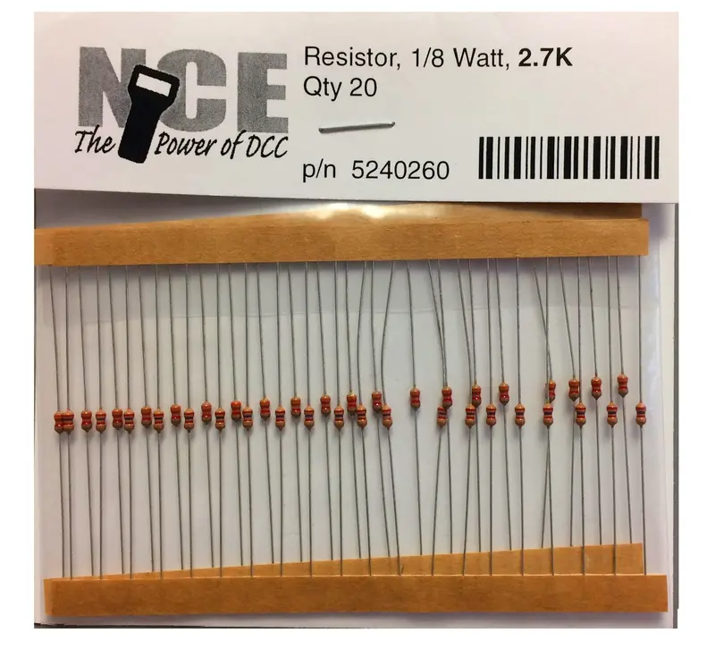 Nce - 524-260 - 2700 Ohm Resistors - 1/8 Watt - 20Pc 1