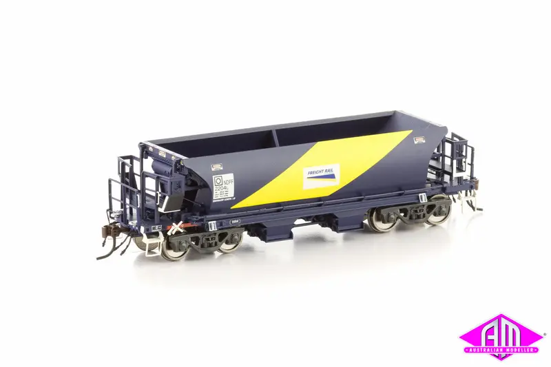 Ndff Ballast Hopper Freightrail Blue & Yellow 4 Car Pack Nbh-8 1