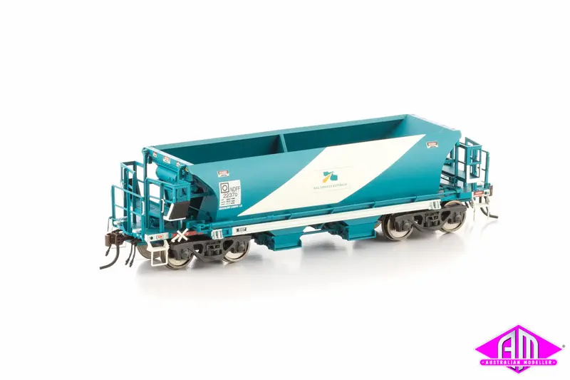 Ndff Ballast Hopper Rail Services Australia Teal And White 4 Car Pack Nbh-3 1