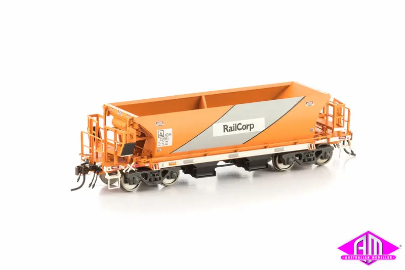 Ndff Ballast Hopper Railcorp Orange And Silver 4 Car Pack Nbh-13 1