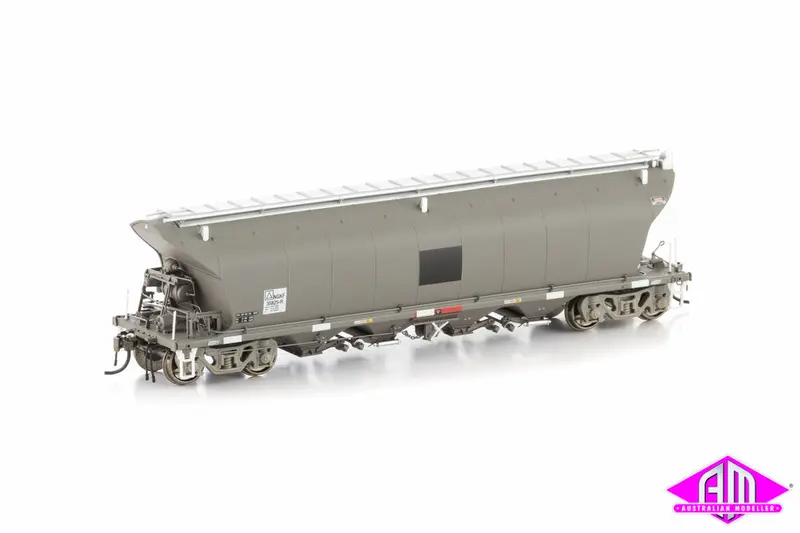 Ngkf Grain Hopper, Pacific National Wagon Grime With Patch Job And Ground Operated Lids - 4 Car Pack Ngh-14 1