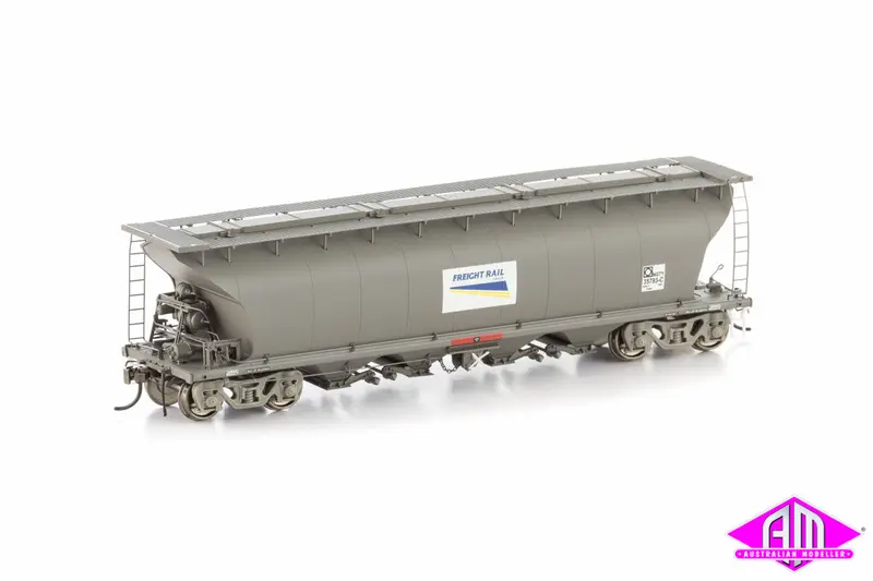Ngty Grain Hopper, Freight Rail Wagon Grime With Fr Logos And Roofwalks - 4 Car Pack Ngh-6 1