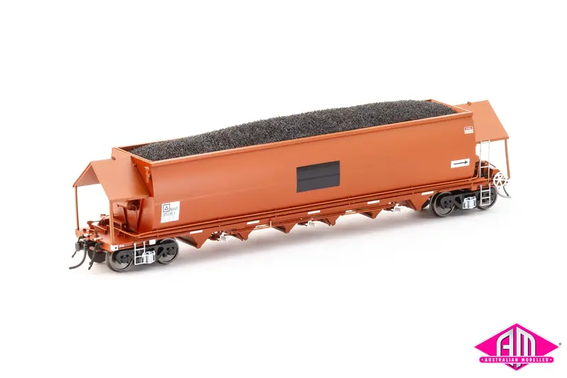 Nhvf Coal Hopper, Faded Sra Red With Patch Job - 4 Car Pack Nch-92 1