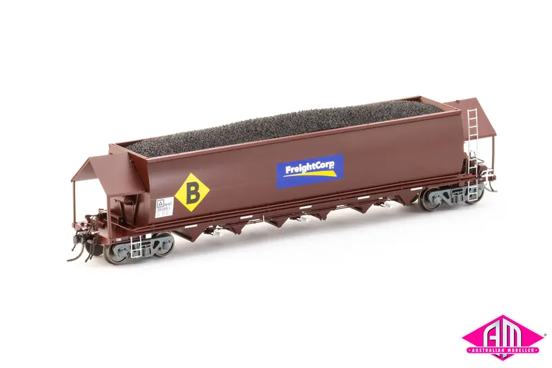 Nhvf Coal Hopper, Sra Red With Freightcorp Logos & Large B - 4 Car Pack Nch-95 1