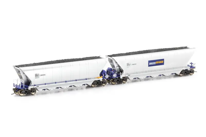 Nhyh Coal Hopper, Pacific National Blue & Silver, 4 Car Pack Nch-49 1
