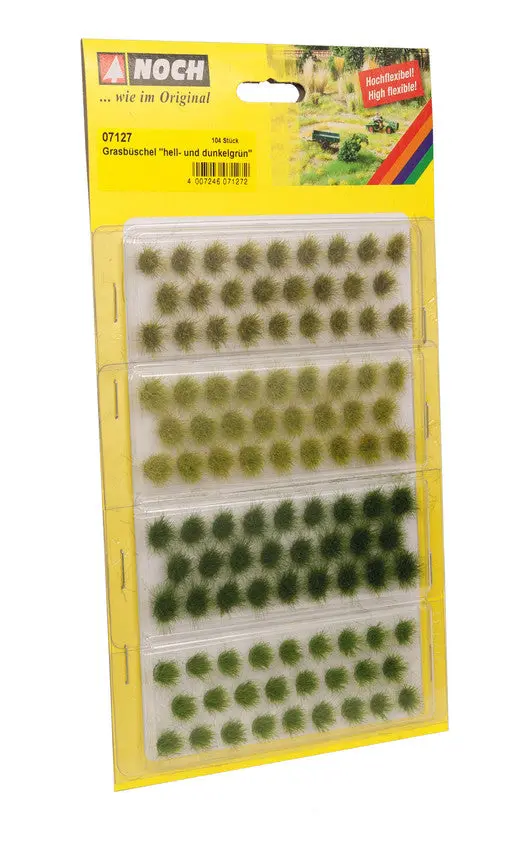 Noch 07127 - Grass Tufts - Light And Dark Green - Green Mix 104Pc (6Mm) 1