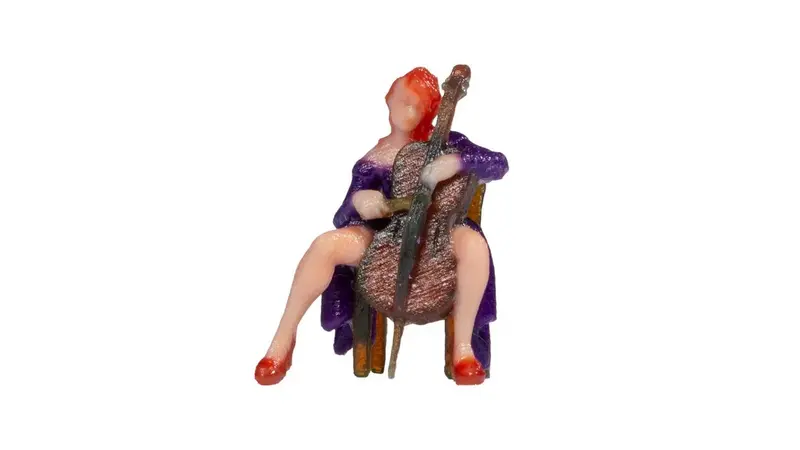 Noch 10410 - 3D Master - Cellist (Ho Scale) 1