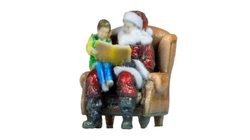 Noch 10702 - 3D Master - Father Christmas And Boy (Ho Scale) 1