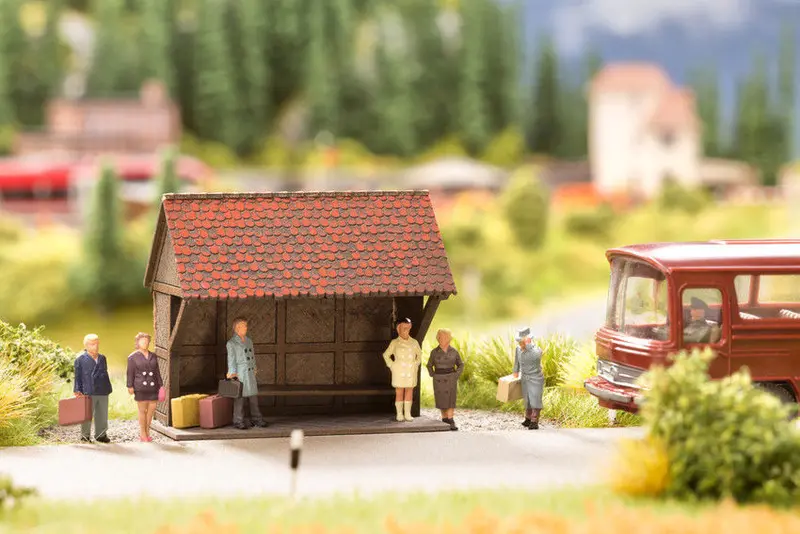 Noch 12015 - At The Bus Stop (Ho Scale) (Discontinued) 1