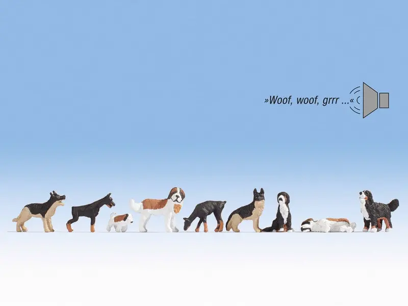 Noch 12852 - Sound-Scene - Dogs With Sound (Ho Scale) 1