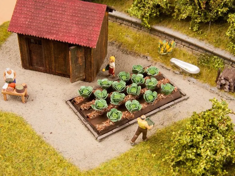 Noch 13217 - White Cabbage 16Pc (3 X 6Cm) (Ho Scale) 1