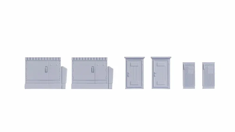 Noch 13751 - 3D Minis - Power & Distribution Boxes (Ho Scale) 1