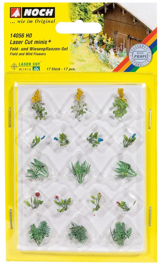 Noch 14056 - Laser-Cut Minis - Field And Wild Flowers 17Pc (Ho Scale) 1