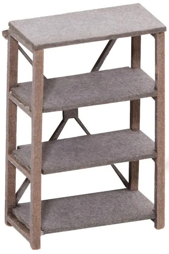 Noch 14203 - Laser-Cut Minis - Industrial Shelves 6Pc (Ho Scale) 1